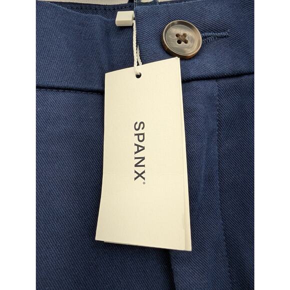 NWT Spanx SPANXsupersmooth Stretch Twill Wide Leg Pant in Timeless Navy sz Small - Picture 4 of 7